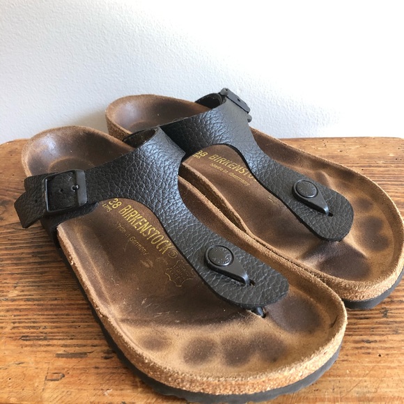 birkenstock gizeh black leather